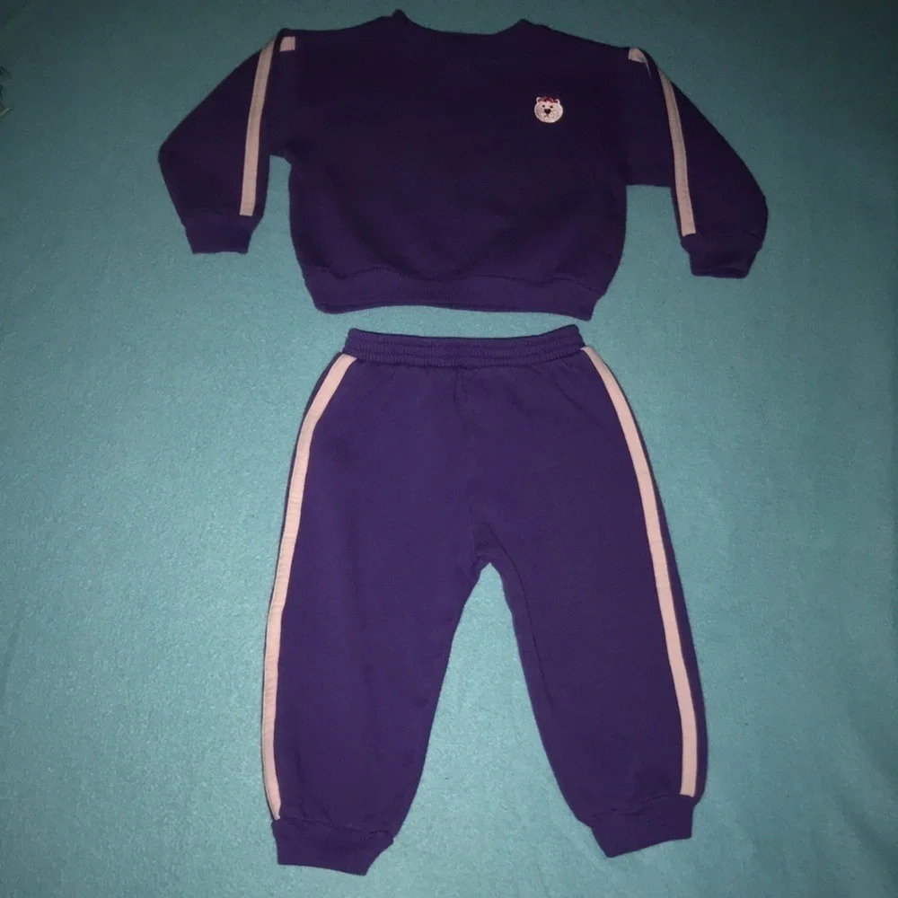 ACTIVE Ingredient purple with pink kitty and stripes size 3T
